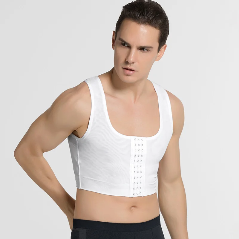 1pc Men's Seamless Compression Vest For Chest Binding, Abdomen & Tummy  Control During Fitness Sports