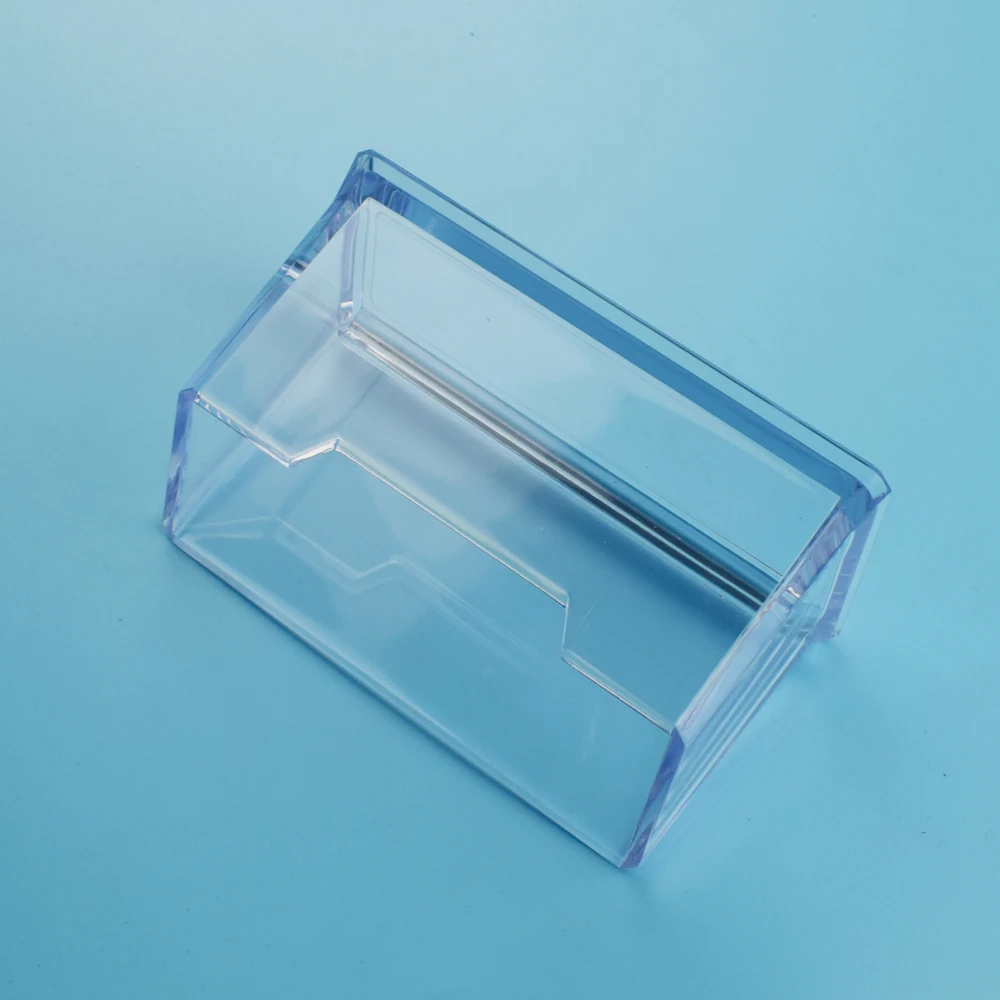 Business Card Holder Cardholder Box Transparent Thickened Acrylic Office Desk Organizer Case 4