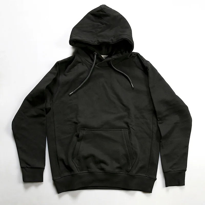 

High Quality Black New Combed Cotton Hoodie Sweatshirt Men's Outdoor Sports Coat Leisure Hiking Long-sleeved T-shirt Sportswear