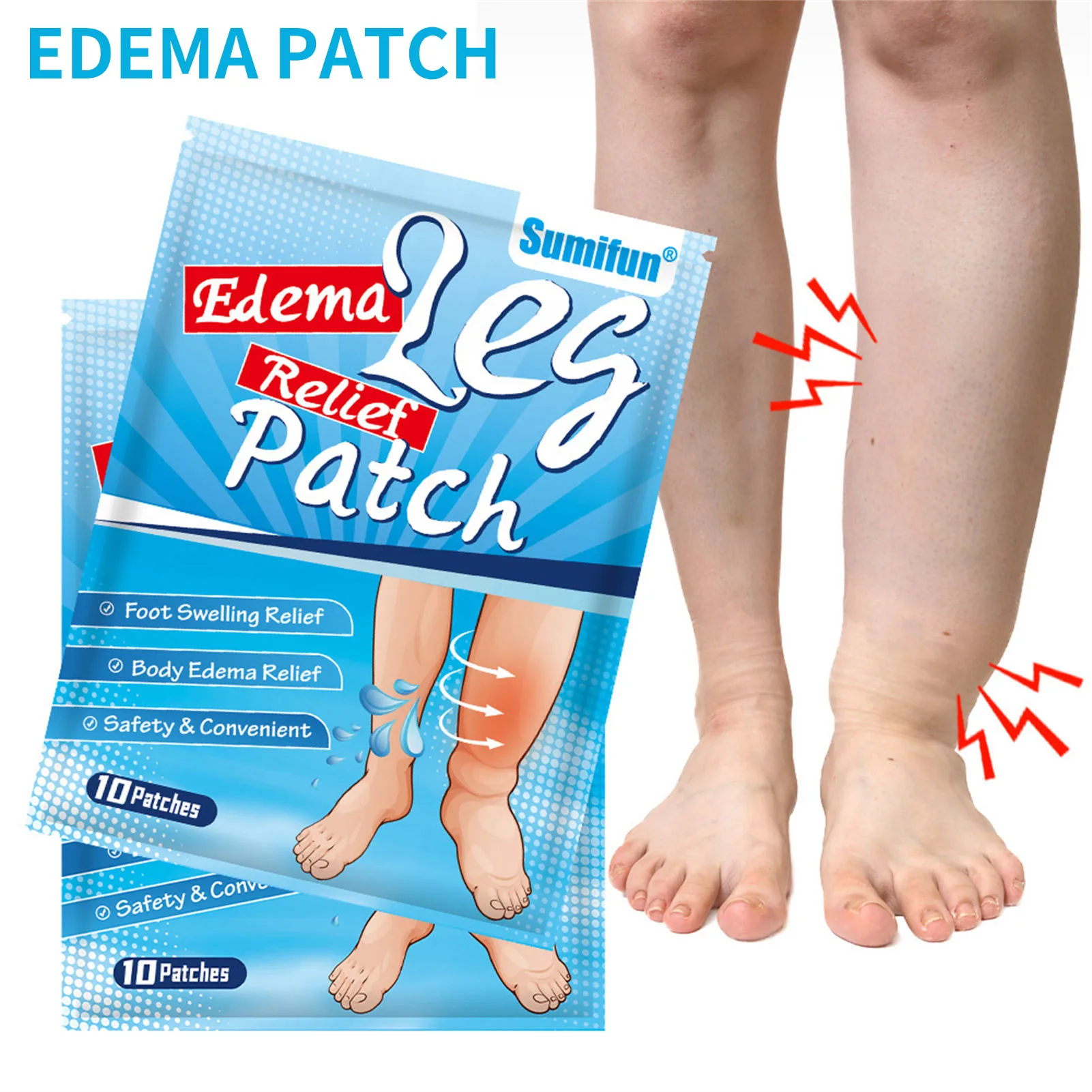Body Anti-Swelling Patch Vasculitis Phlebitis Spiderleg Medical Patch for Women Men Leg Feet Treatment 10pcs for varicose veins patch,wormwood pain relief patch