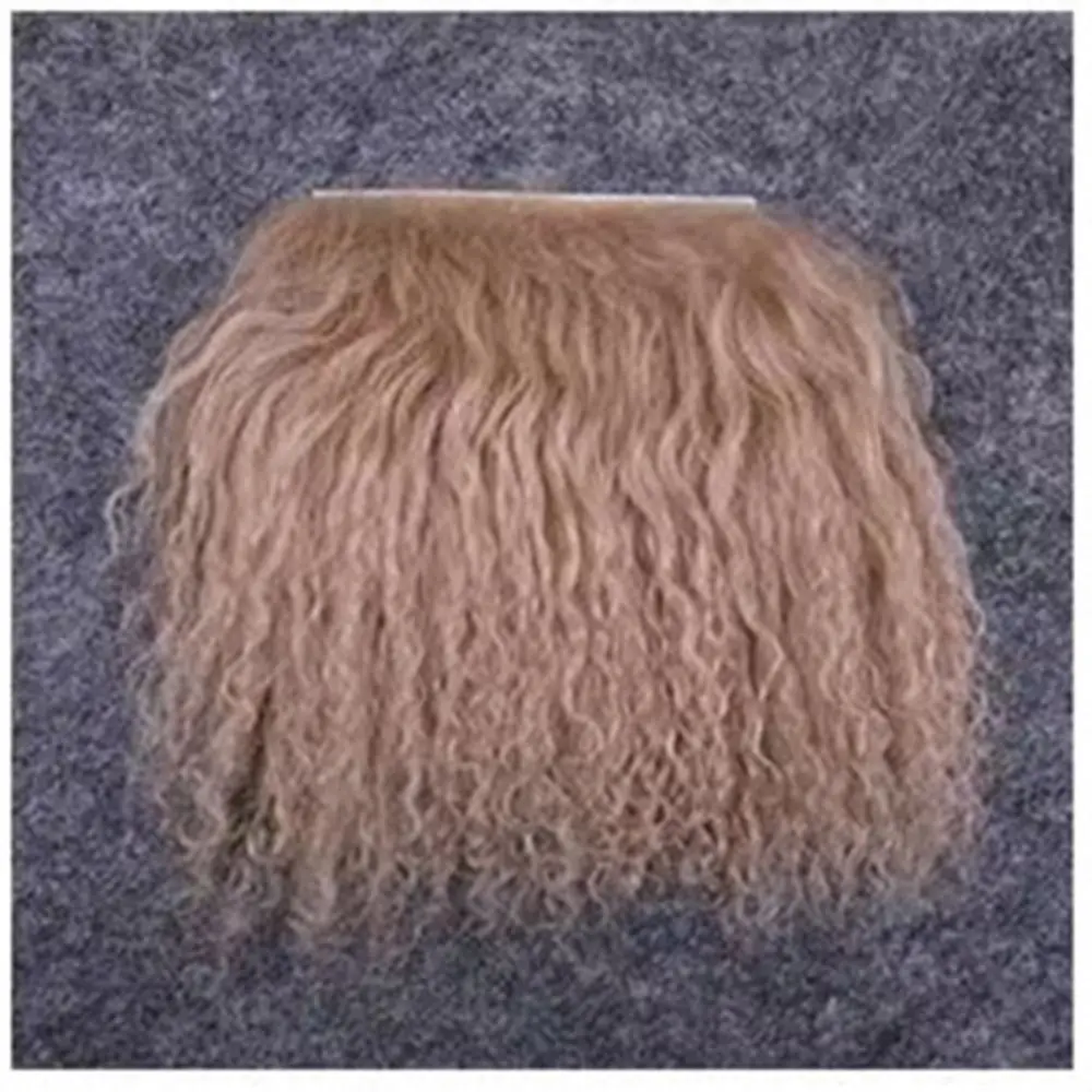 Mongolia Fur Sheepskin Wool Extensions Curly Texture Durable Curly Hair Extensions DIY Wig Doll Wig Hair Row SD Blyth Wigs