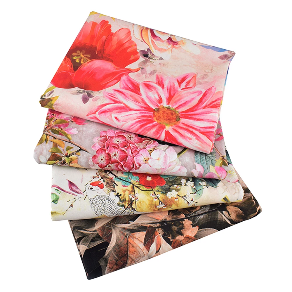 Chainho,Printed Cotton Linen Fabric,DIY Quilting Sewing Material,Cloth For Table,Sofa,Curtain,Bag,Cushion,Furniture Cover,15CLB6