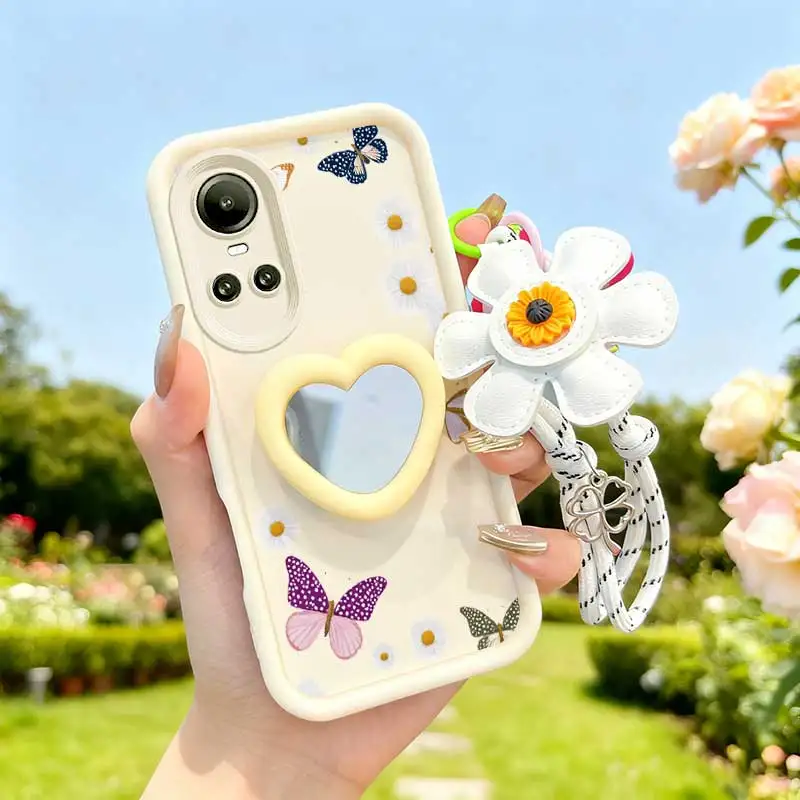 3-Piece Colored Butterfly Phone Accessory Set: Case, Lanyard & Craft Embellishments