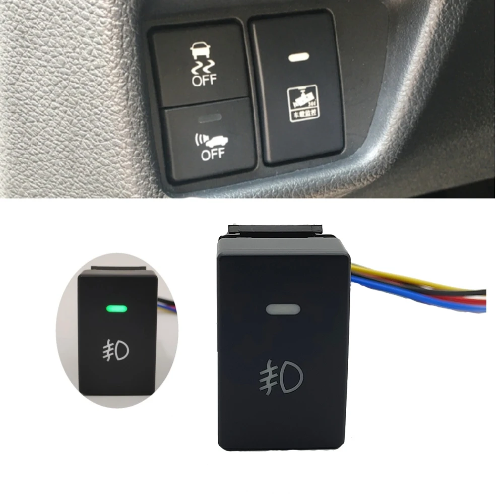 

Auto LED Light Rear Fog Light Switch Front fog Lamp Switch Button with Connection Wire For Honda CRV 2017- 2021