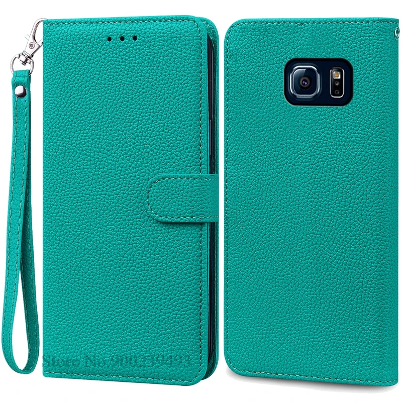 Luxurious Leather Flip Wallet Case for Samsung Galaxy S6 Series - Premium Protection and Style