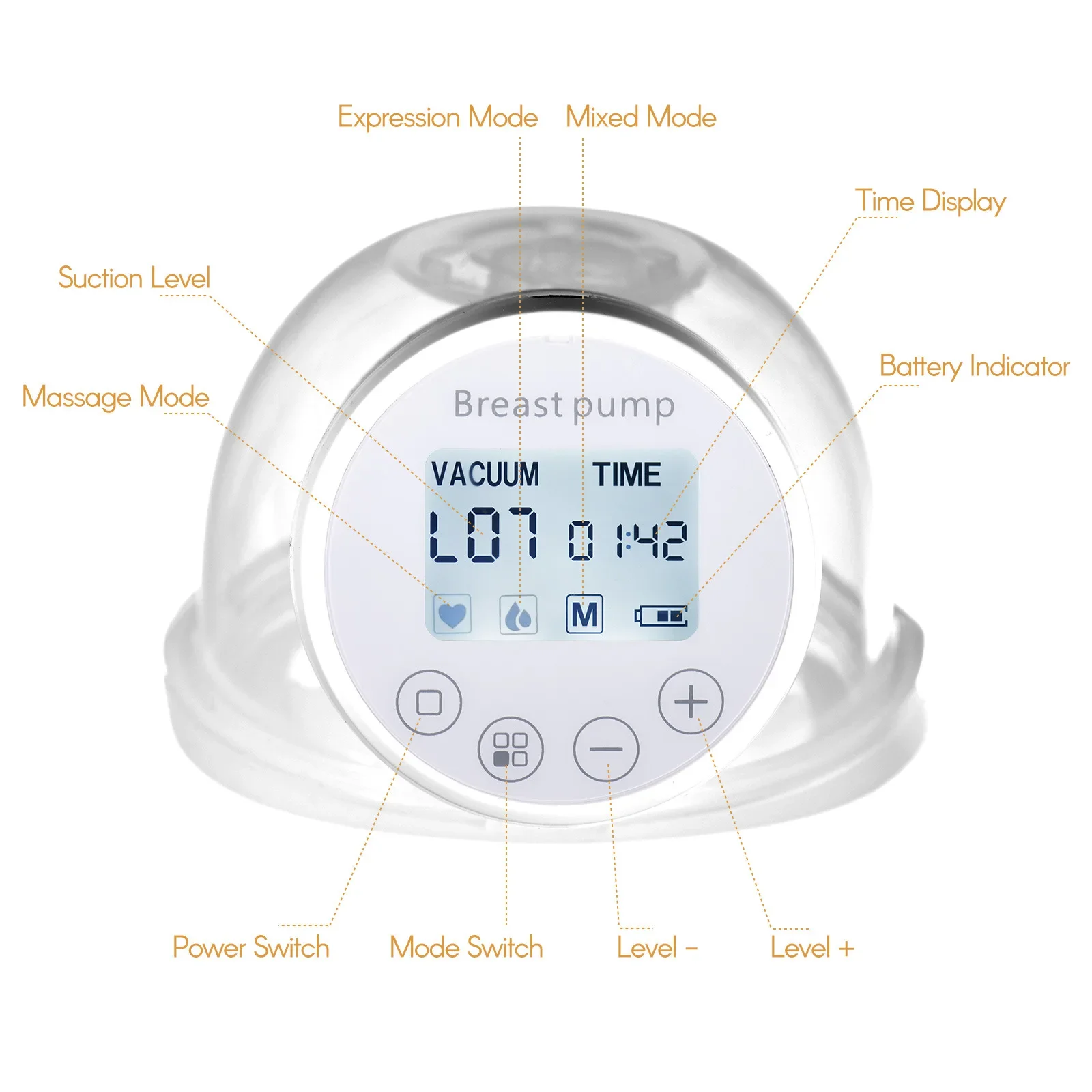 Wearable Electric Breast Pumps Invisible Strong Suction Touch Milk Extractors Integrated Handless Breast Pumping Machine