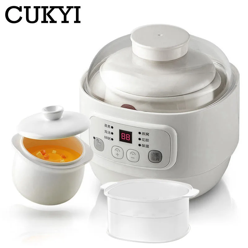 CUKYI High Quality Slow Cooker Household Steam Stew Multifunction BirdsNest Pregnant Tonic Baby Supplement Nutritious Breakfast