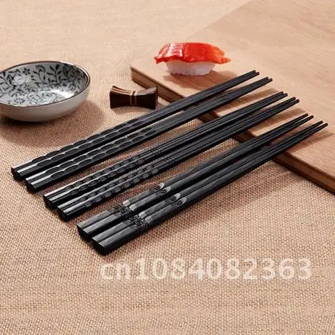 

Non-slip Chopsticks 1 Pair Reusable Alloy Chopsticks Durable Sushi Chinese Plastic Chopsticks Chopstick