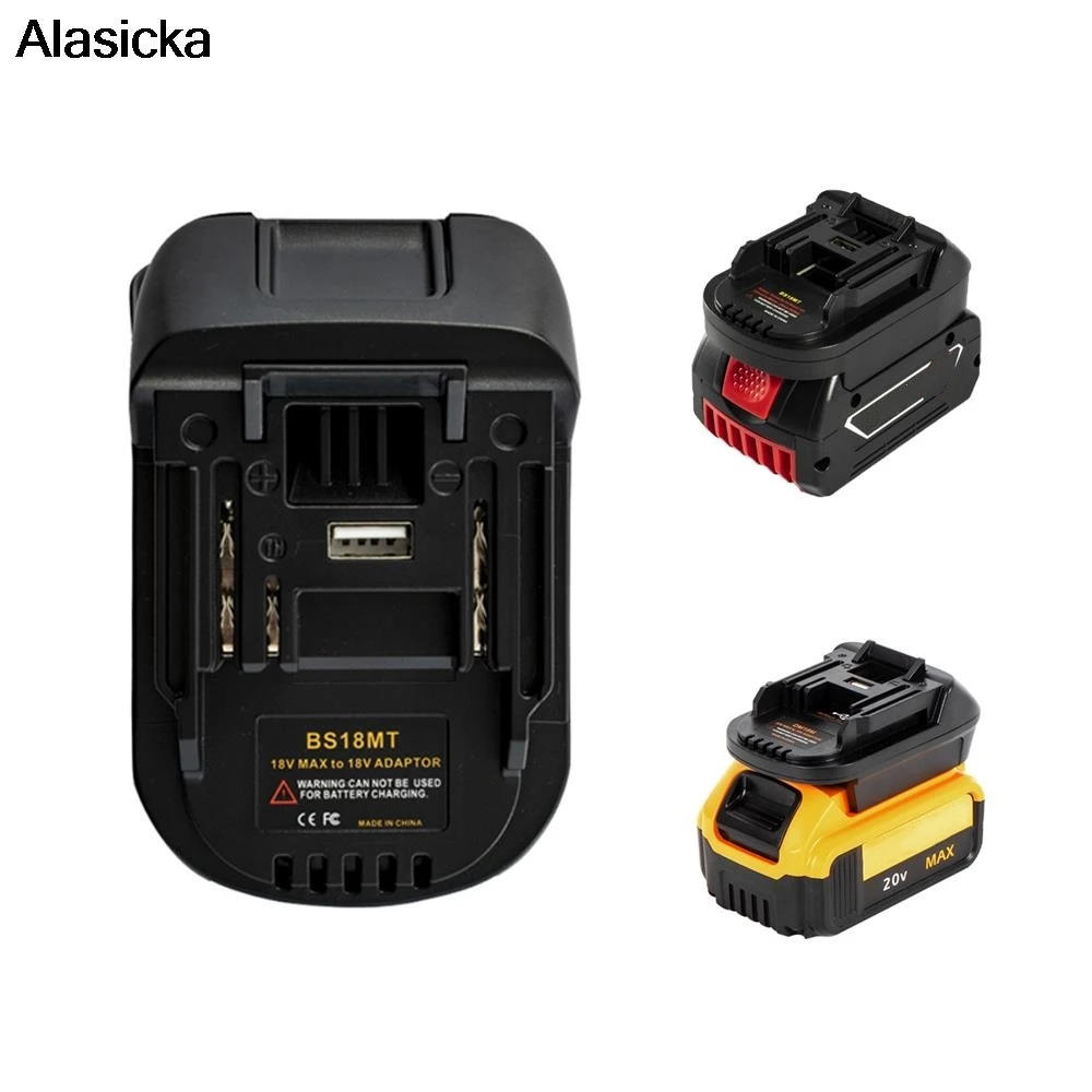 BS18MT Battery Adapter Converter With USB For Bosch 18V To For Makita