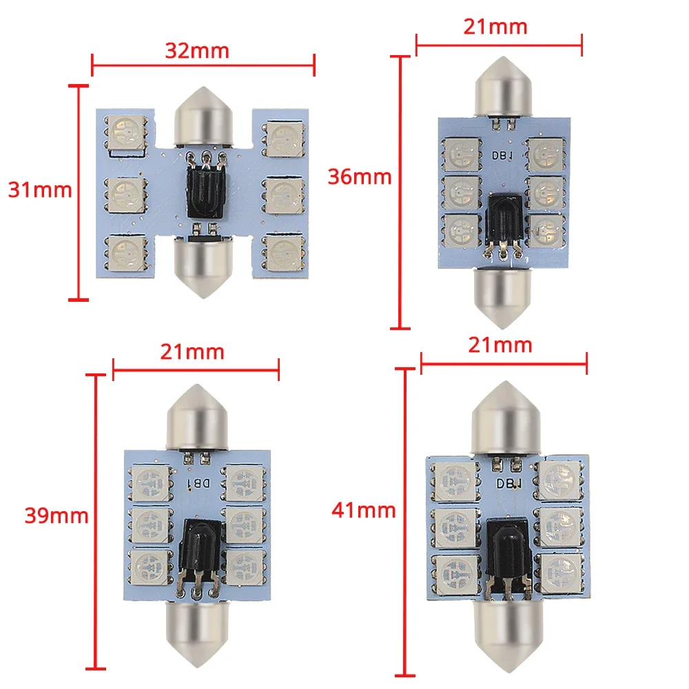 ڵ    LED ȯ ,  õ, Ʈũ , RGB 6SMD   佺  , C5w, 2 