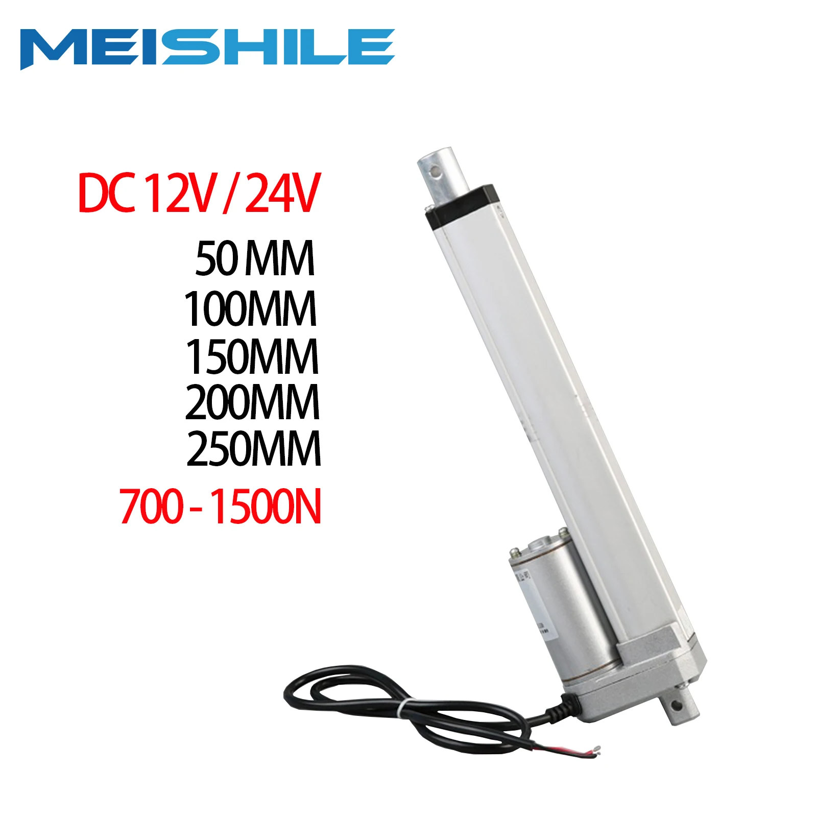 DC 12V/24V Linear Actuator 50MM 100MM 150MM 200MM 250MM Stroke Linear
