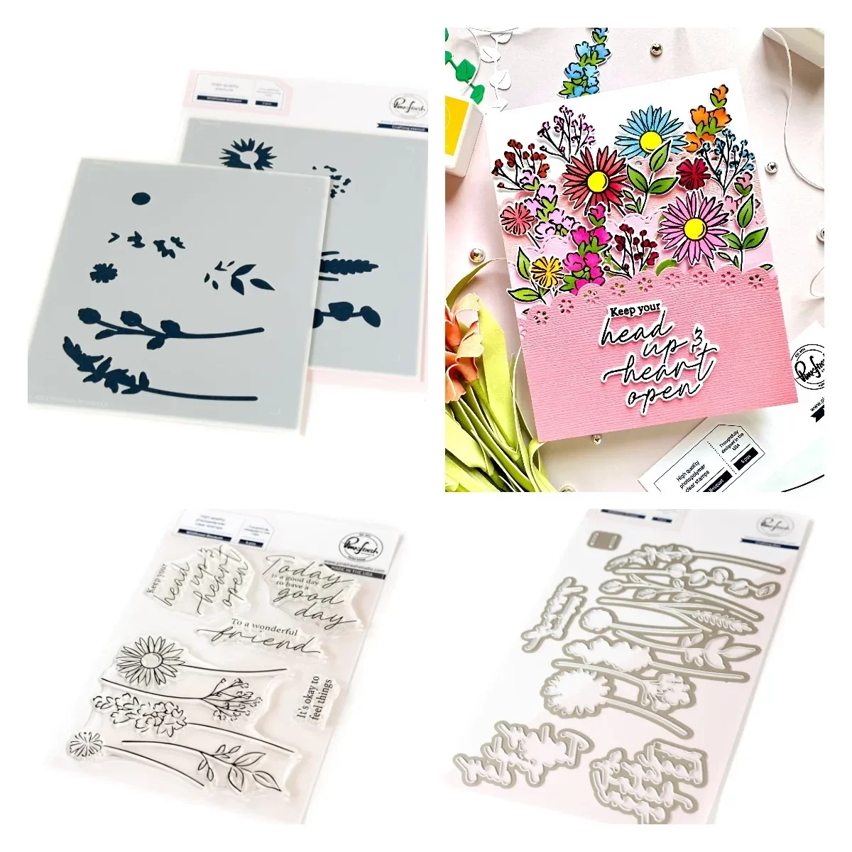 

Wildflower Bouquet Cutting Dies Stamps Stencil For2024 Scrapbook Diary Decoration Embossing Template DIY Card Get Well Soon Dies