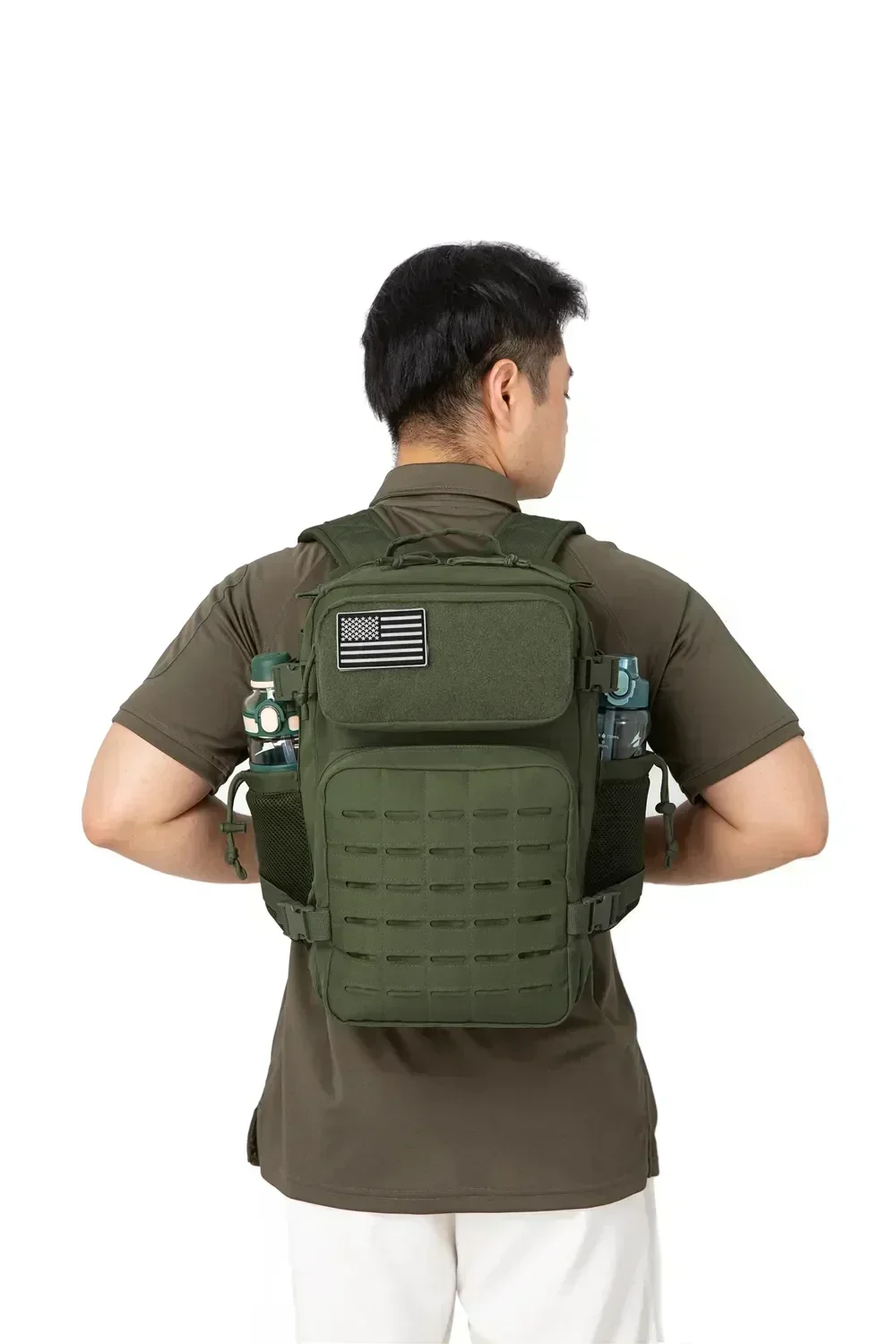 25L/ 45L Tactical Backpack Heavy Duty Camping Hiking Travel Commute School Rucksack With Bottle Holder