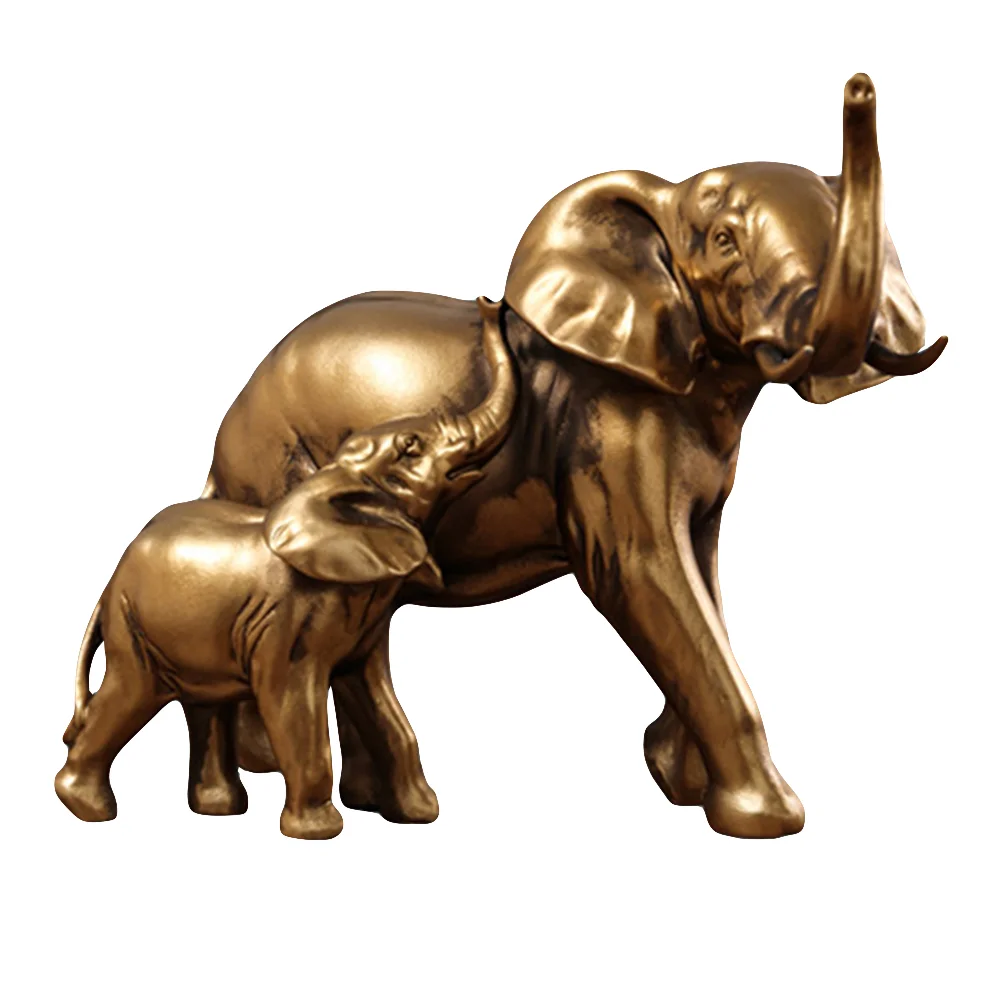 

Lucky Elephant Ornament Cabinet Decoration Crafts Desk Top Made Of Resin Sculpture