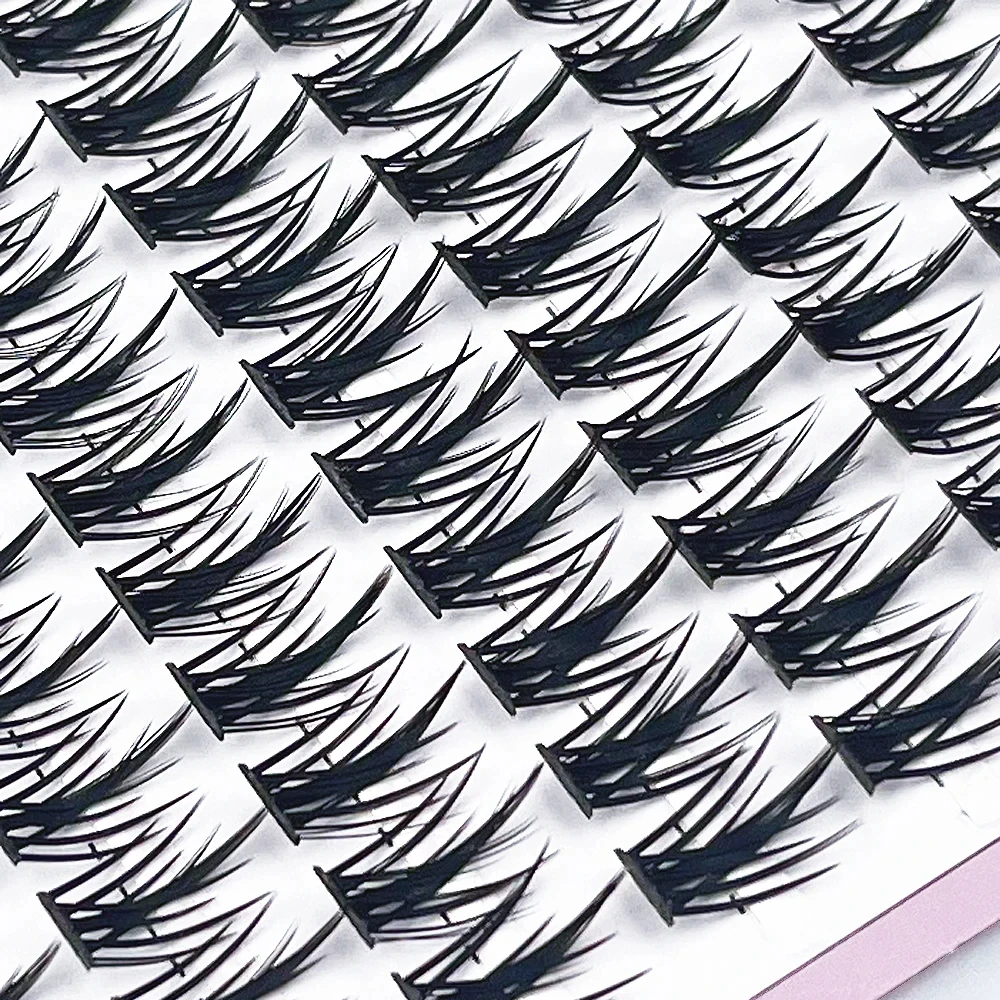 Description Picture 4 of item1 Box/160 Bunches Mink Eyelashes Natural 3D Russian Individual Eyelash extension MS Eyelash cluster Makeup Tool Lashes Wholesale