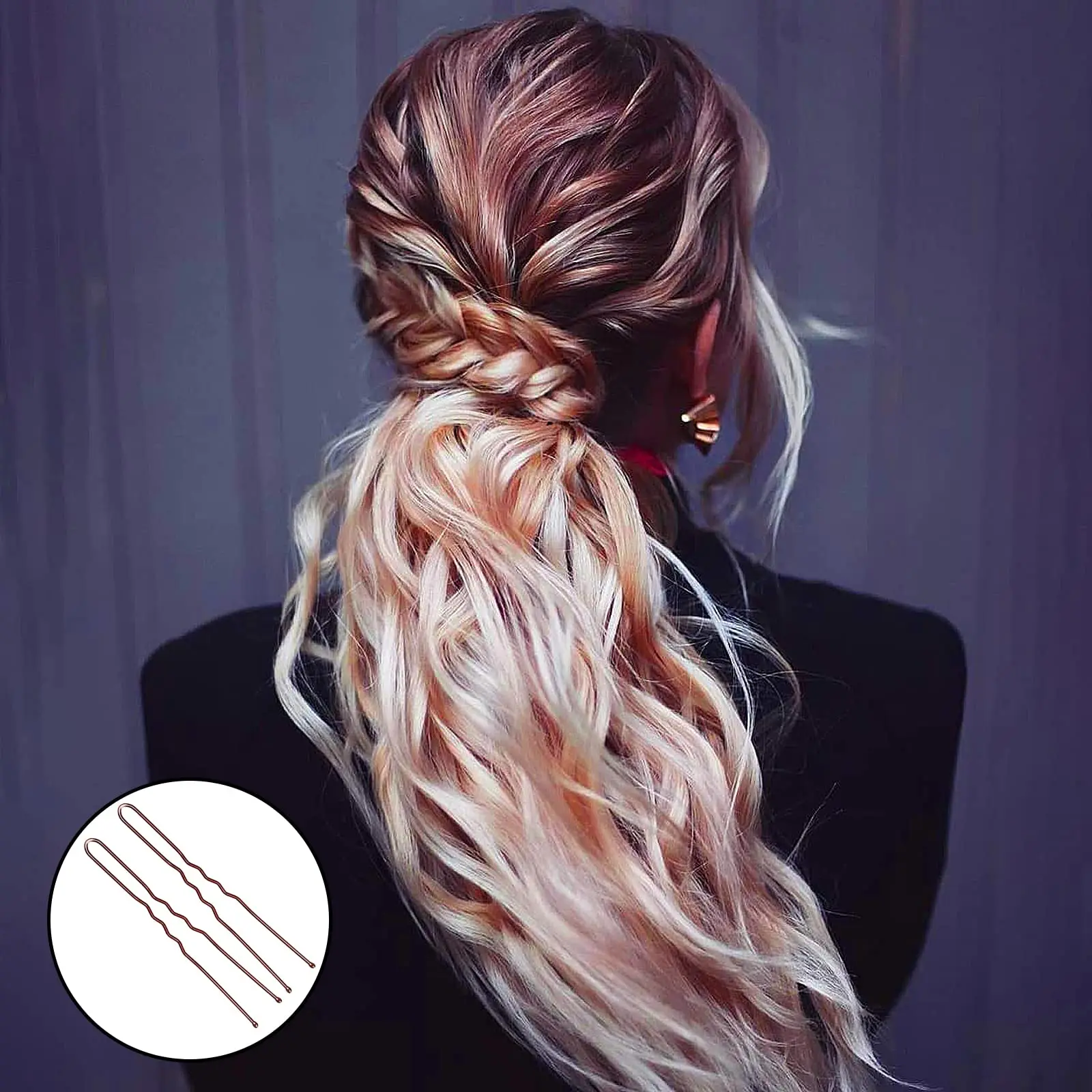 Description Picture 5 of item7cm Hair Pins for Buns 50pcs Bobby Pins Brown Hair U Shaped Hairpins for Women Girls Hair Styling Accessories for Salon Home Use