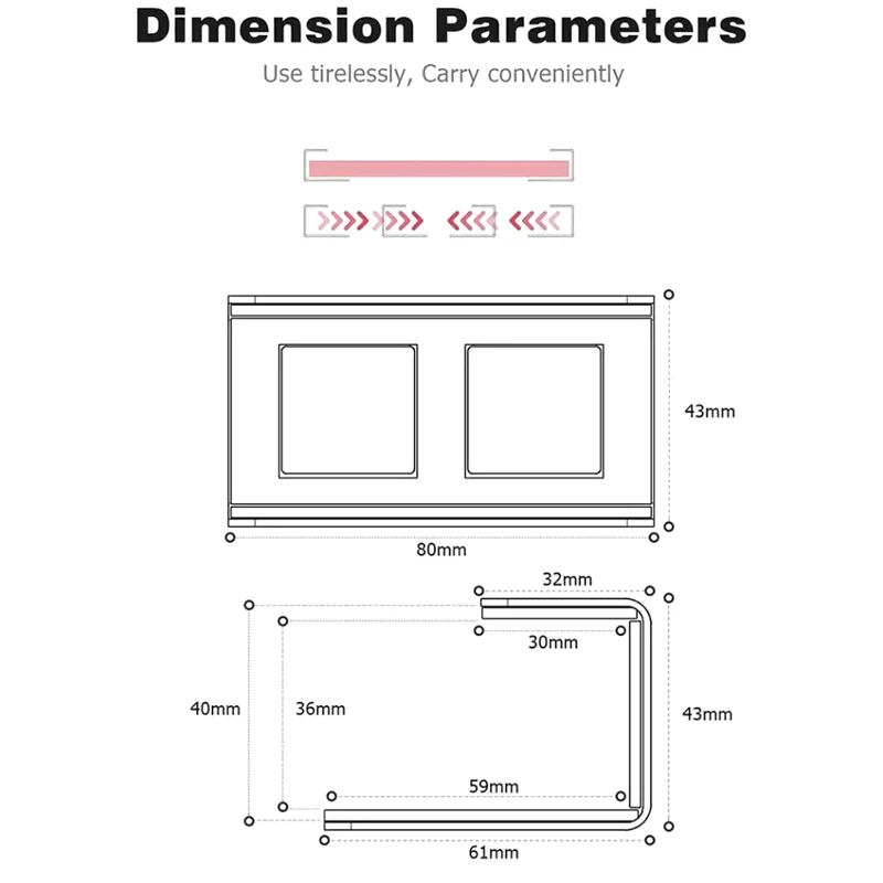 [E] 책상 아래 노트북 보관 브래킷 금속 보호 트레이 홀더(나사 포함) 노트북 마운트