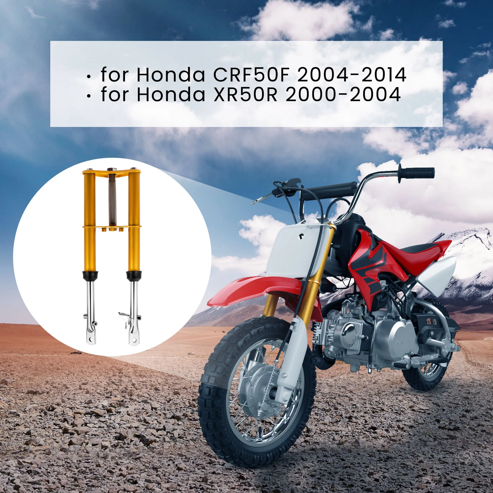 Front Forks Shock Suspension Assembly for Honda 50 XR50 CRF50 04-14 70cc 90cc