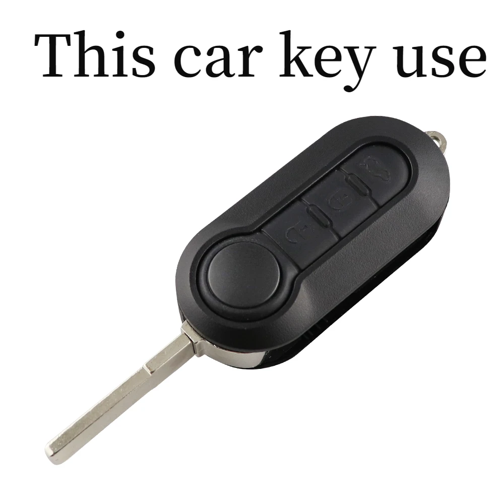 Glossy Carbon ABS Key Fob Case Cover key case key case cover car key shell For Fiat 500 Panda Punto Bravo Key Shell Protect Accessories