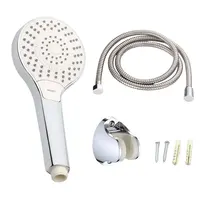 หัวฝักบัวแรงดันสูงแบบมือถือพร้อมสวิตช์เปิด/ปิดหยุดน้ำ ประหยัดน้ำ หัวฝักบัวแรงดันสูงพร้อมสายยางยาว 1.5 ม. ชุดห้องน้ำ 6