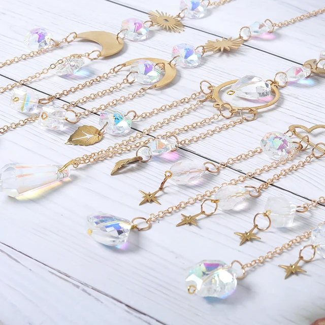 Suncatcher Crystal Octagon Gyöngyök Medál Szivárványos Prisma Windom Lógó Csepp Haragja Autó Báj Kerti Udvari Dekoráció 30 Cm - Image 5