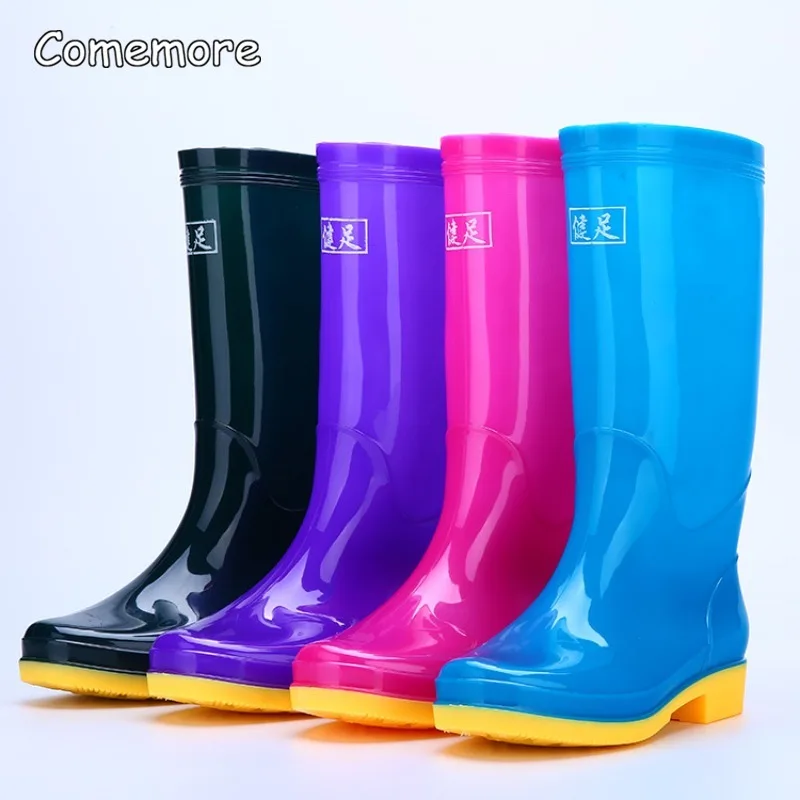 

Comemore Women's High Heel Warmth Plush Non-slip Galoshes 2022 New Rubber Boot Waterproof Water Shoe Rain Boots Free Shipping 41