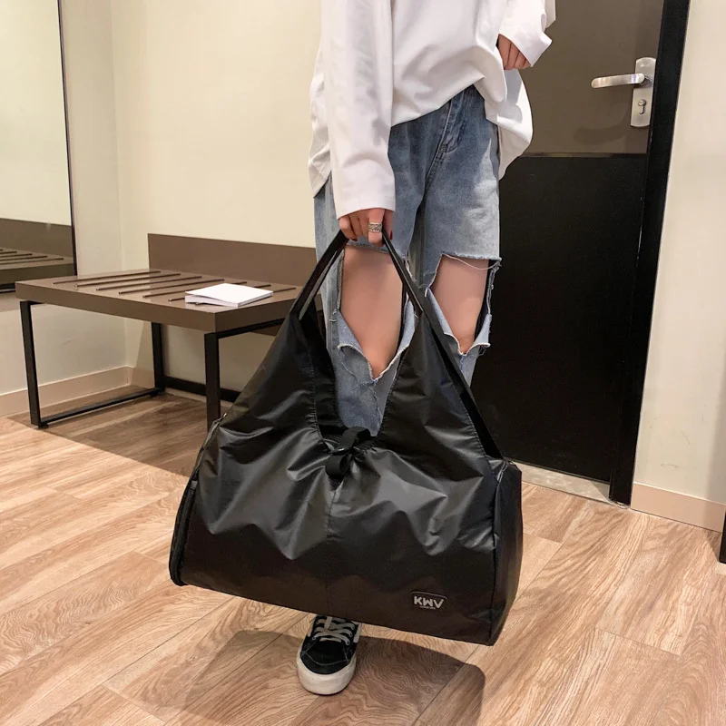 Waterproof Yoga Bag Foldable Sports Gym Travel Duffel Trolley Crossbody Bag with Dry Wet Shoes Compartment for Women Fitness Bag