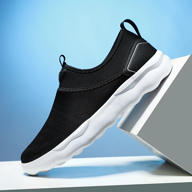 

Soft Sole Walking Shoes for Men Summer Ultra-light Slip-On Male Loafers Sneakers Unisex Women Mesh Breathable Driving Shoes