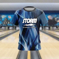 2024 Latest Hot Selling Bowling Men's Sports Shirt T-shirt Daily Indoor Leisure Comfortable Sweating Fashion Short Sleeve Top 1