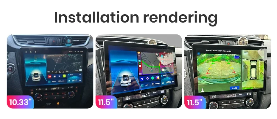 Junsun x7 series11.5 "2k drahtloses Carplay Android Auto Autoradio für Nissan Qashqai J11 X-Trail 3 T32 2014-2018 Autoradio – Detail 1