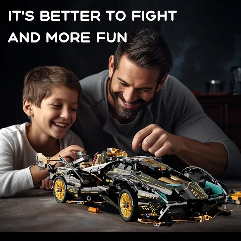 1:14 Rc Car Racing Building Blocks 1200Pcs Set Technical Expert Sport Vehicle Model Power Moc Bricks DIY Toy Kids Birthday Gifts building block toy assemble toy