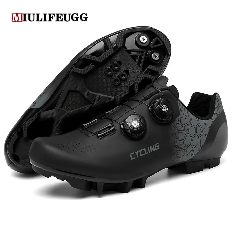 MIULIFEUGG Cycling MTB Shoes Men Route Cleat Road Dirt Bike Speed Flat Sneaker Racing Women Bicycle Mountain Spd Biking Footwear