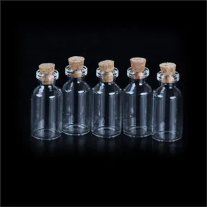 5PCS 5ML -25ML Clear Mini Small Cork Stopper Glass Vial Jars Containers Bottles