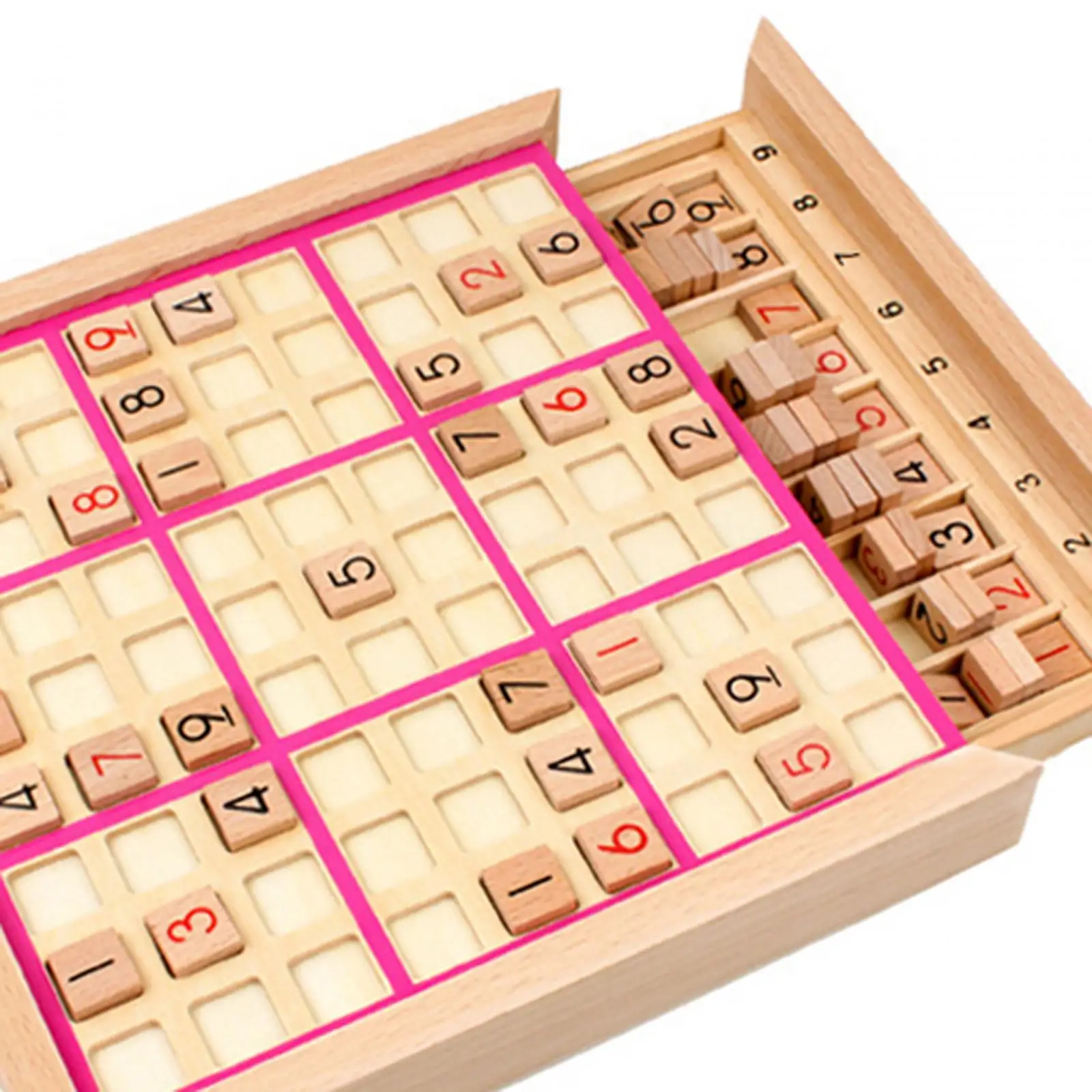 Wooden Sudoku Board Math Toy Toys Montessori Puzzles Portable Learning Toy Playset for Kids Christmas Gift 5