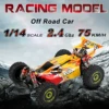Wltoys XKS 144001 RC Car 75km/h Remote Control Car Off-Road Car High Speed 1/14 2.4GHz Racing Car 4WD RTR with Metal Chassis 4