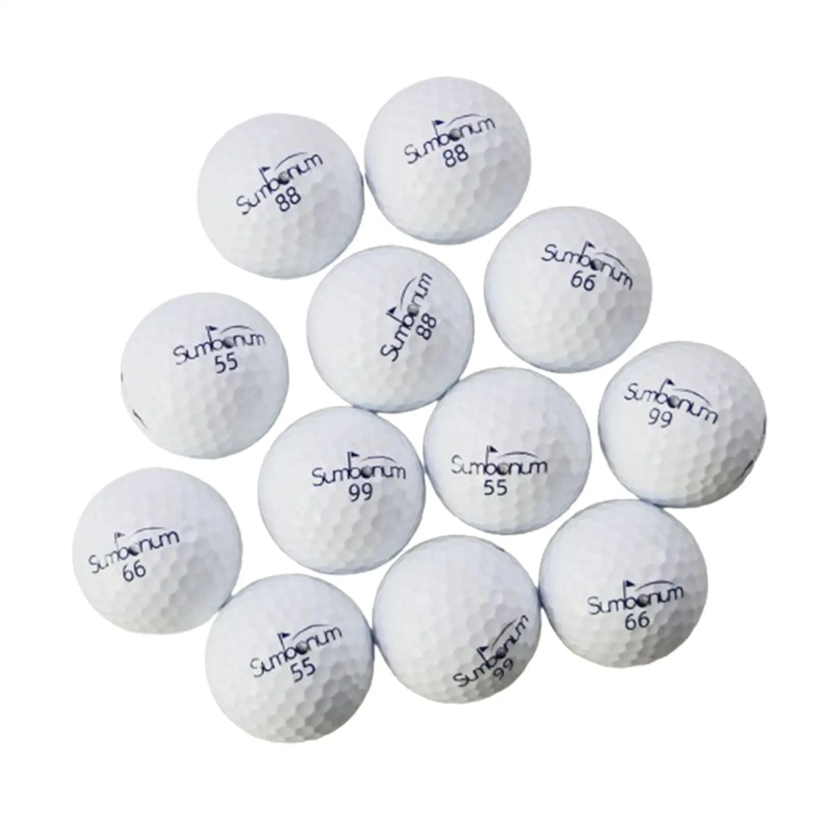 12Pcs Competition Golf Balls Golf Practice Balls for Beginners Professionals