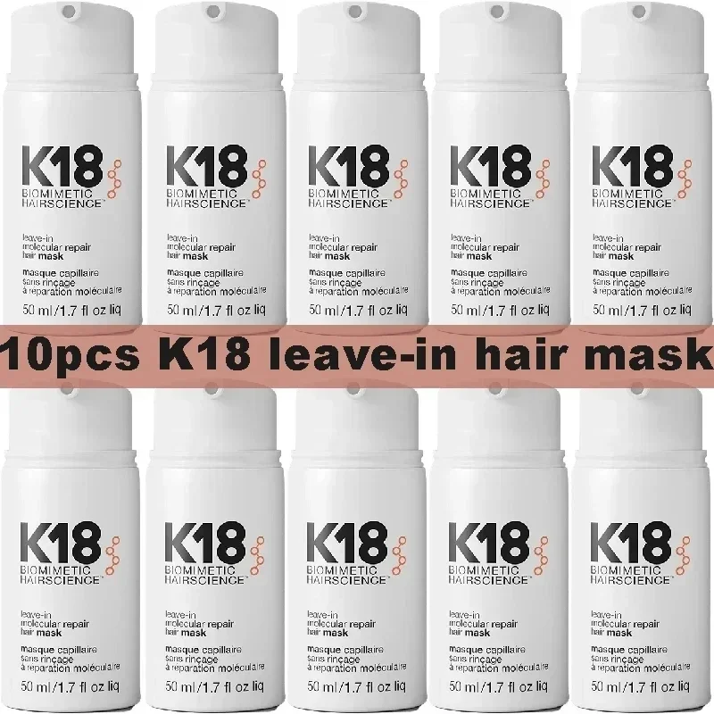 

10PCS K18 Hair Treatment Original Leave-In Molecular Repair Hairs Mask Damag Restore Soft Deep Keratin Scalp Treatment Hair Care