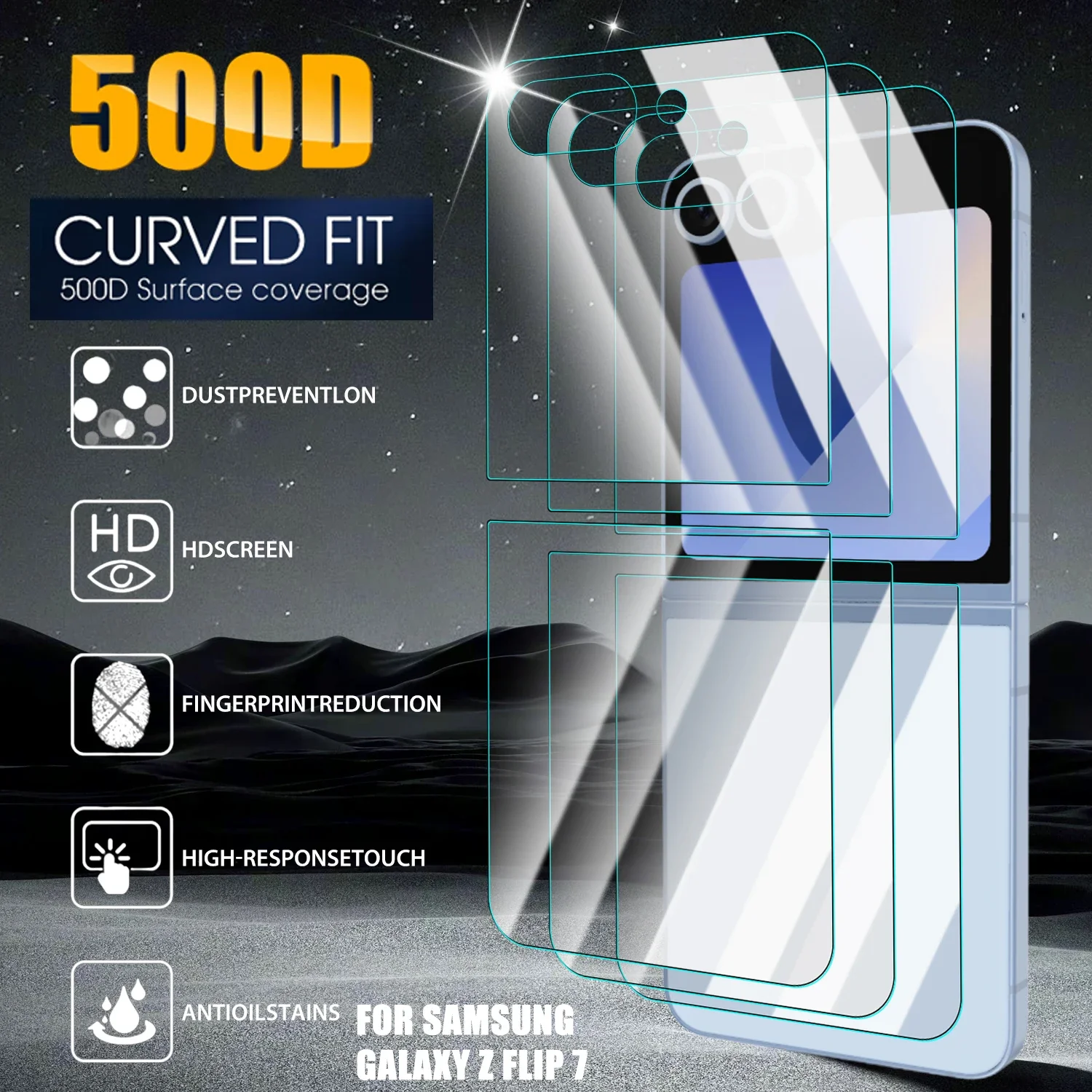 6-in-1 Self-Healing Shatterproof Tempered Glass Protective Films