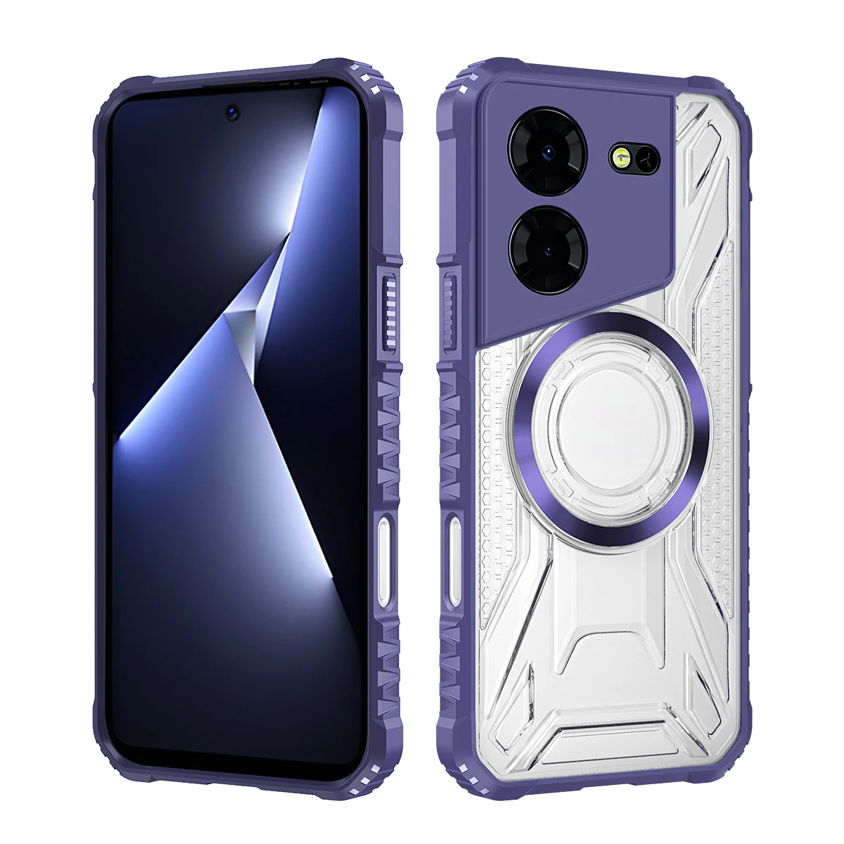 Heavy Duty Rugged Armor Hard Back Cover with Magnetic Design
