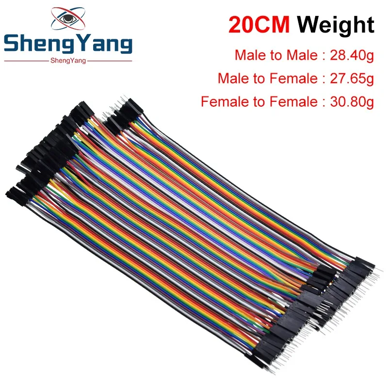 Versatile 40-Pin Assorted Length Jumper Wire Set
