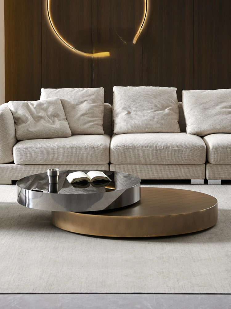 

Rotating circular coffee table combination