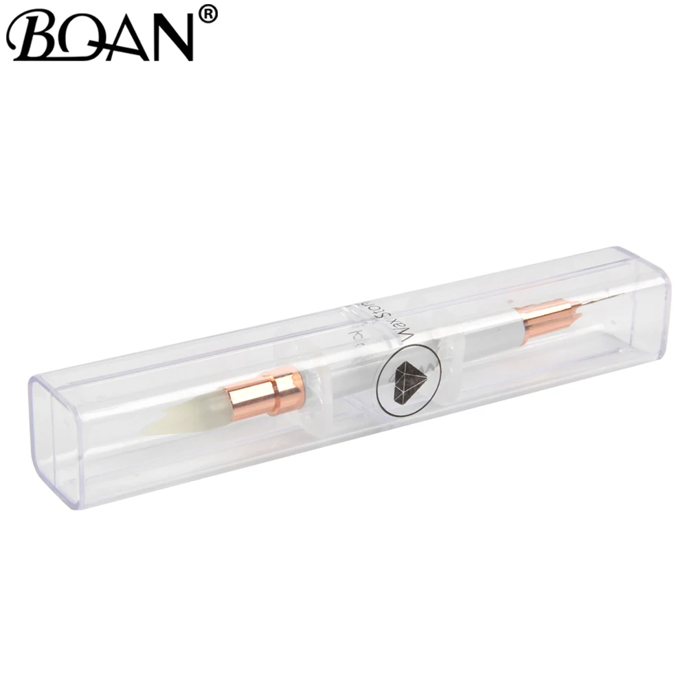BQAN 1 Pc Dual-ended Dotting Pen Rhinestone Studs Picker Wax Pencil Crystal Beads Handle Nail Art Tool 4
