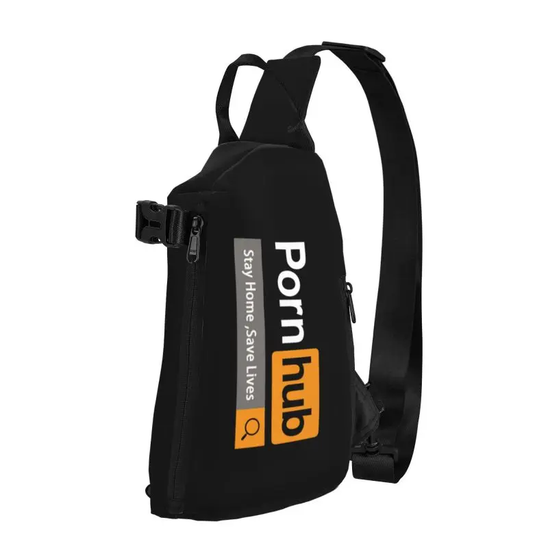 

Pornhub Logo Sling Chest Crossbody Bag Men Fashion Stay Home Save Lives Shoulder Backpack for Traveling