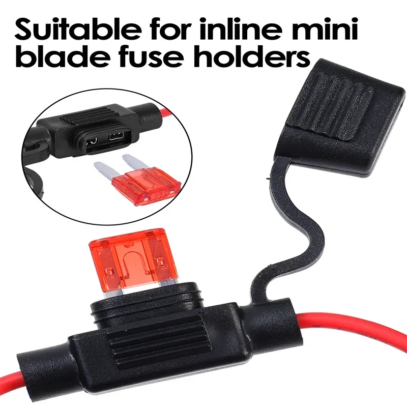Mini Blade Car Fuse Holder Waterproof Fuse Socket in Line Cutoff Switch Adapter Splash-proof Box Holder 12V 30A fuse holder fuse box holder