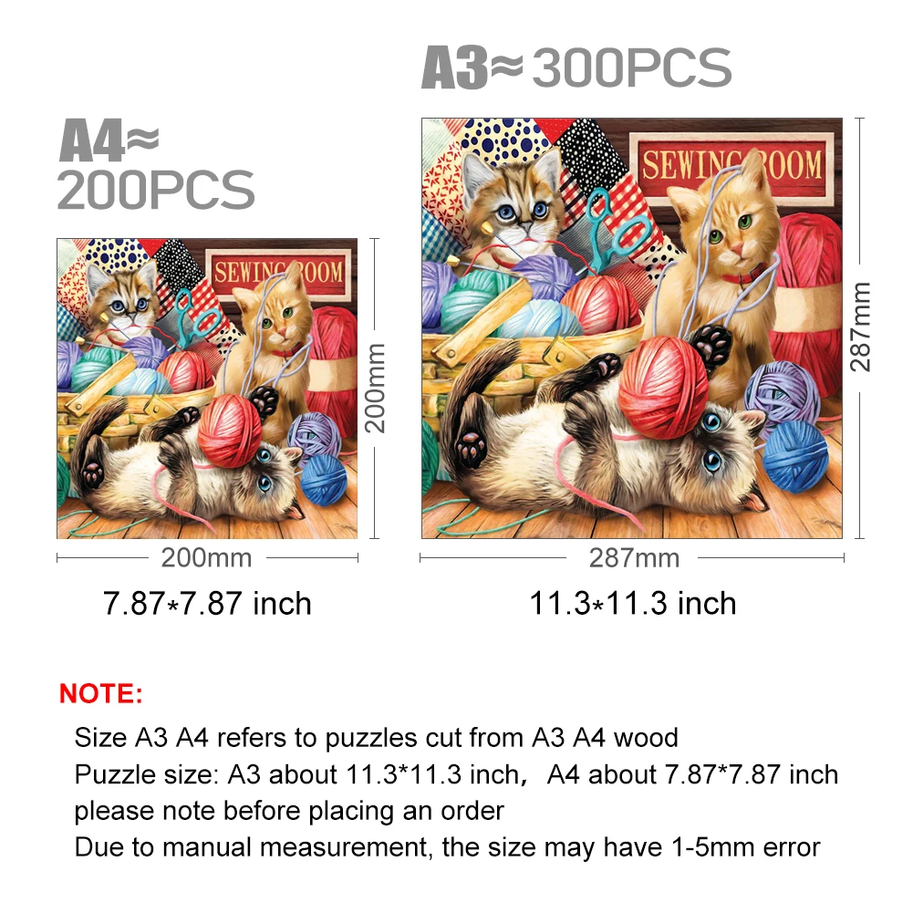 Рисунок 3 - 3D пазлы, деревянные котята