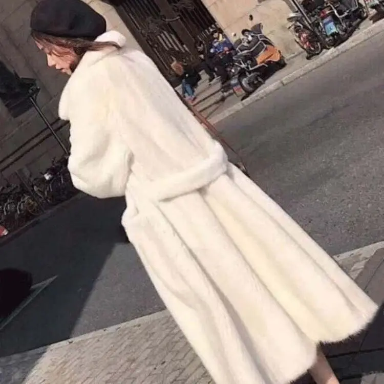 

Fur Coat Female Young Environmentally Friendly Mink Coat 2023 Fur One Long Artificial Mao Mao Thickened To Keep Warm.