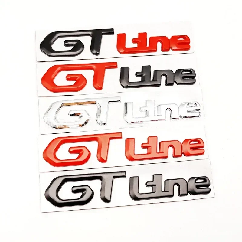 3D Metal Gt Line Logo Car Rear Trunk Badge Sticker Per Peugeot 108 208 308 408 508 2008 3008 4008 5008 Gt Line Emblem
