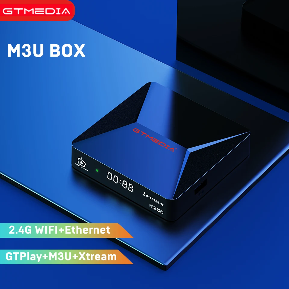 Gtmedia Ifire-2 Tv Box H.265 Full Hd 1080P Hdr 2.4G Wifi Ethernet Mpeg 4 M3U Lettore Multimediale Internet Set Top Box Stock In Spagna