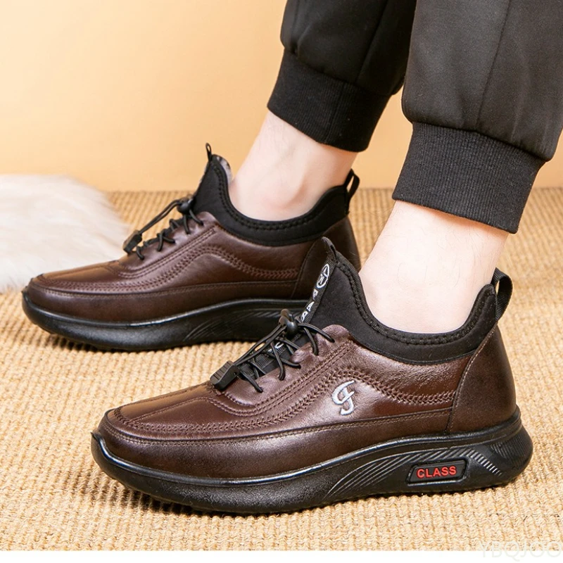 Winter men's thick cold resistant warm cotton shoes are simple comfortable non slip waterproof wear-resistant casual men's shoes