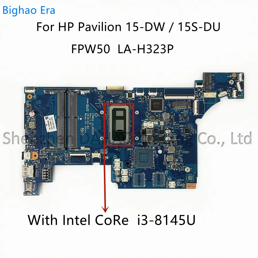 para hp Pavilion 15s-du 15-dw Laptop Motherboard Fpw50 La-h323p com Intel i3 i5 i7 Cpu Ddr4 Sps:l51985601 L51986-601 L51987-601